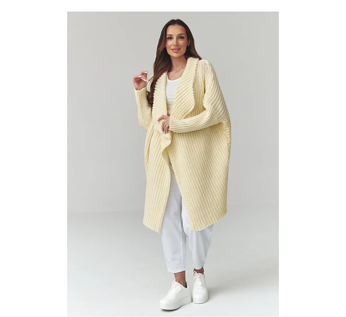 Zapínanie svetra model 226885 Makadamia