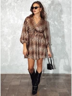 Dámské šaty v jedné velikosti s leopardím potiskem Dstreet model 21982056 - FashionStreet