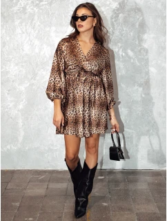Dámské šaty v jedné velikosti s leopardím potiskem Dstreet model 21982056 - FashionStreet