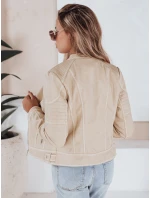 Dámská kožená bunda beige Dstreet model 21992181 - FashionStreet