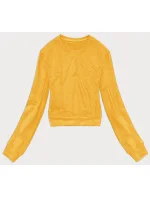 Tenká krátka žltá dámska mikina (8B938-117) Tenká krátka žltá dámska mikina (8B938-117)