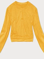 Dámska tenká krátka mikina žltá (8B938-117)