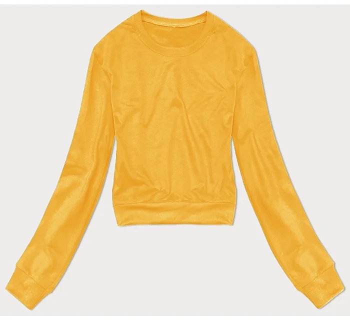 Tenká krátka žltá dámska mikina (8B938-117) Tenká krátka žltá dámska mikina (8B938-117)