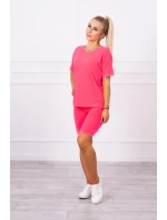 Súprava top+legíny ružová neónová Súprava top+legíny ružová neónová