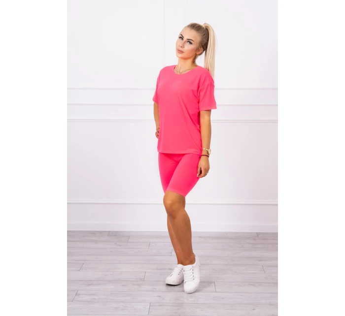 Súprava top+legíny ružová neónová Súprava top+legíny ružová neónová