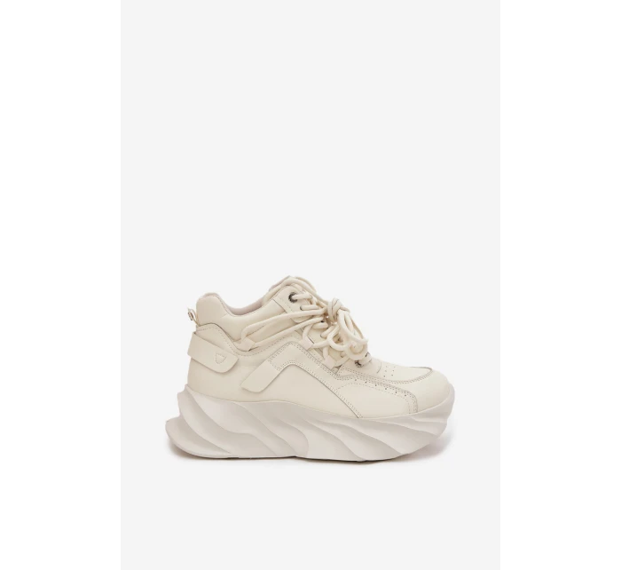 Dámské tenisky přírodní kůže  bílá model 21711773 - Goe