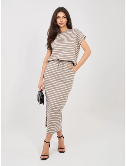 Spódnica model 22024922 ciemny bezowy - FPrice