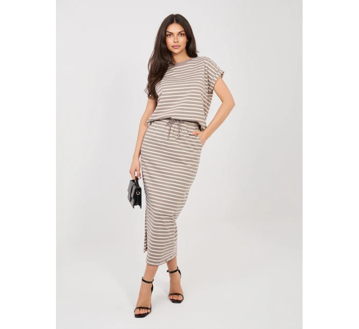 Spódnica model 22024922 ciemny bezowy - FPrice