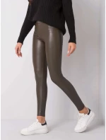 Dámske legíny RV LG 6007.11 Tmavá khaki zelená - Rue Paris Dámske legíny RV LG 6007.11 Tmavá khaki zelená - Rue Paris