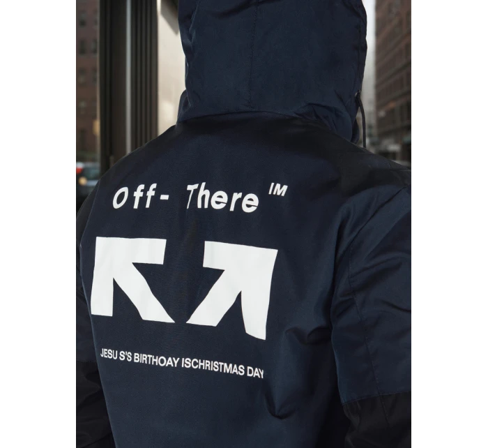 Pánská přechodná bunda s kapucí modrá Dstreet model 21986390 - FashionStreet Pánská přechodná bunda s kapucí modrá Dstreet model 21986390 - FashionStreet