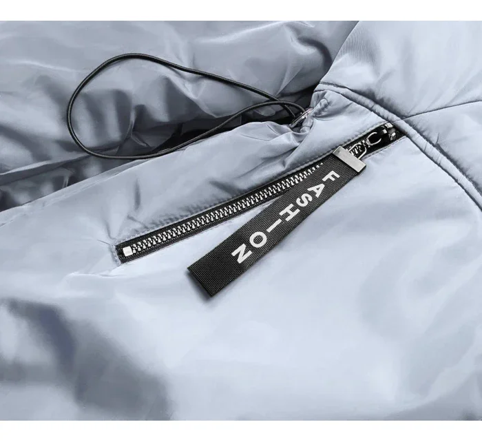 Šedo-béžová dámska bunda pre prechodné obdobie (B8037-9046) Šedo-béžová dámska bunda pre prechodné obdobie (B8037-9046)