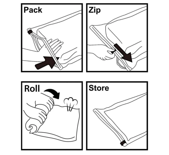 Vak na oblečenie, posteľnú bielizeň 60x80cm ALPINA