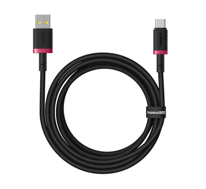 Baseus Dura USB-Type C 60W 2m kábel (červený/čierny)