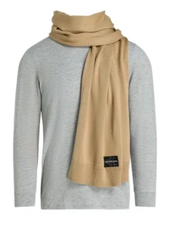 Zimný šál Calvin Klein CK Logo Brown - LZ04D8081G-PF2