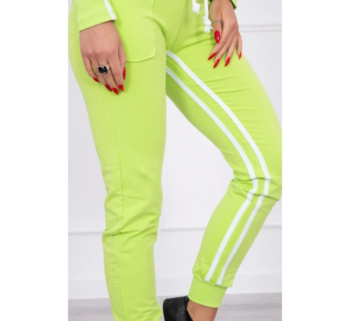 Súprava s dvojitým potrubím zelenej farby