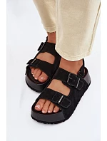 Semišové sandály na platformě Big Star TT274237 Černé