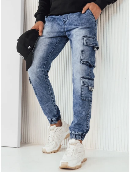 Pánske bojové nohavice modré FashionStreet UX4229 Pánske bojové nohavice modré FashionStreet UX4229