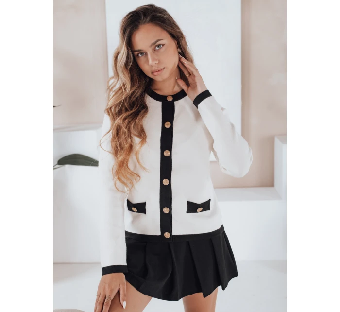 Dámsky sveter CHICLINE ecru FashionStreet MY2557