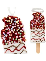 ZMRZLINOVÁ DEKORÁCIA ZÁVESNÁ OZDOBA 3KS BIELA