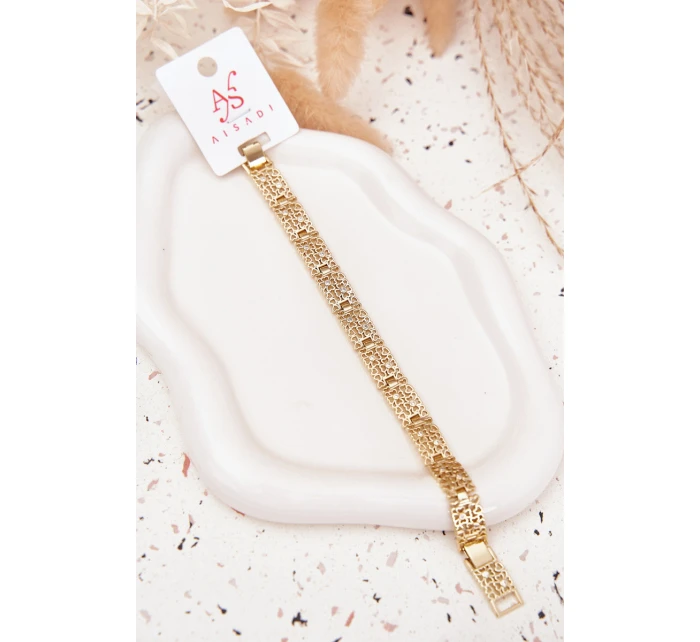 Dámský náramek ze chirurgické oceli zlatý