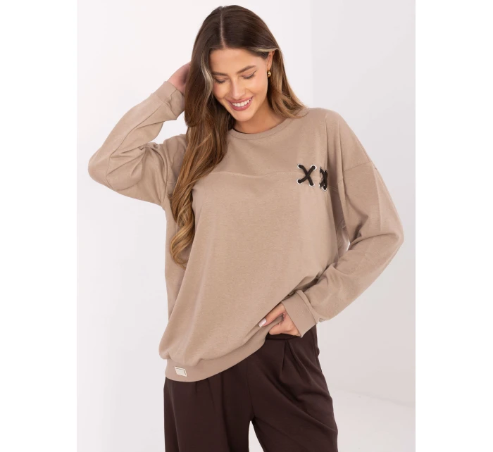 Bluza RV BL model 21480347 ciemny bezowy - FPrice Bluza RV BL model 21480347 ciemny bezowy - FPrice