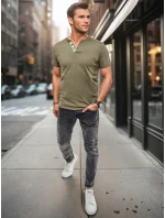 Pánske zelené polo tričko FashionStreet RX5629