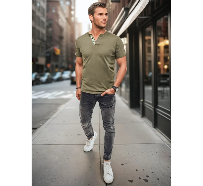 Pánske zelené polo tričko FashionStreet RX5629