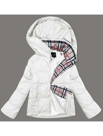 Volná dámská bunda v barvě ecru s kapucí Miss model 19447261 - Miss TiTi