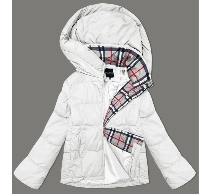 Volná dámská bunda v barvě ecru s kapucí Miss model 19447261 - Miss TiTi