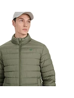 Pánska páperová bunda 4F M597 khaki 4FWAW25TDJAM597 43S pánska