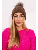 Fleecová kockovaná čiapka K226 mocca Fleecová kockovaná čiapka K226 mocca