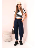 Nohavice s vreckami Summer Punto navy blue