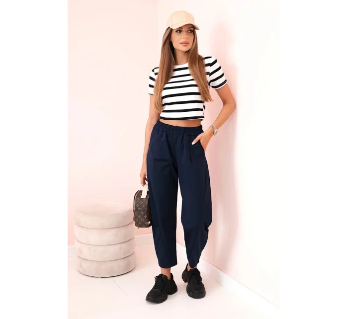 Nohavice s vreckami Summer Punto navy blue