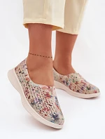 Semišové perforované dámske čižmy Eliva Multicolor
