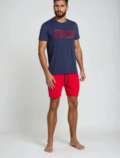 Pyžamo Oxford model 17584645 tmavě modrá a červená - Henderson