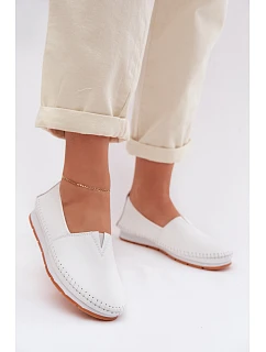 Kožené dámské polobotky model 22064256 bílé - S.Barski