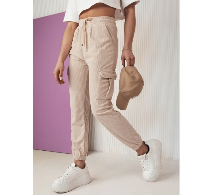 Dámské tepláky beige Dstreet model 21975733 - FashionStreet Dámské tepláky beige Dstreet model 21975733 - FashionStreet