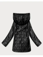 Cienka kurtka z kapturem plus size Goodlookin czarna (B8576-1)