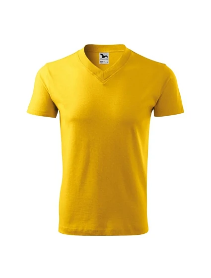 Tričko s výstřihem do V M model 18688455 žlutá - Malfini