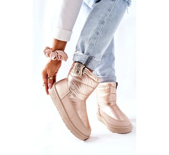 Damskie Śniegowce Big Star II274121 Beżowe Damskie Śniegowce Big Star II274121 Beżowe