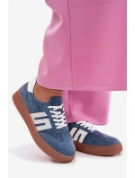 Dámské tenisky z přírodního semiše modré model 22027724 - EVENTO