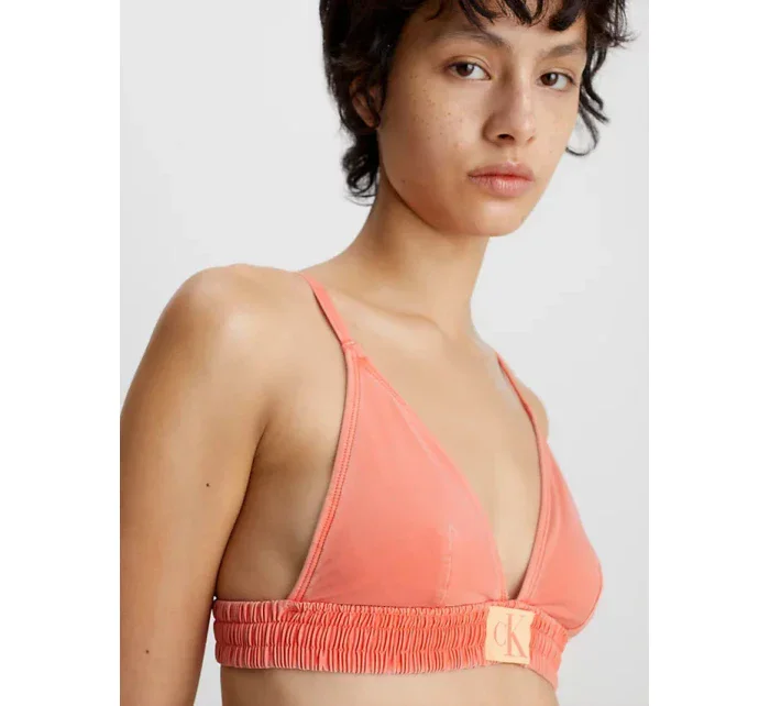 Dámsky vrchný plavkový diel bikín KW0KW01974 SM9 koralová - Calvin Klein