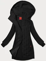 Čierna dámska dlhá mikina s kapucňou LHD (AMG-178) - Goodlooking