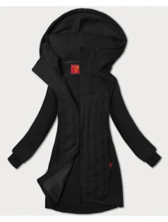 Černá dlouhá dámská mikina s kapucí LHD  model 21893584 - Good looking