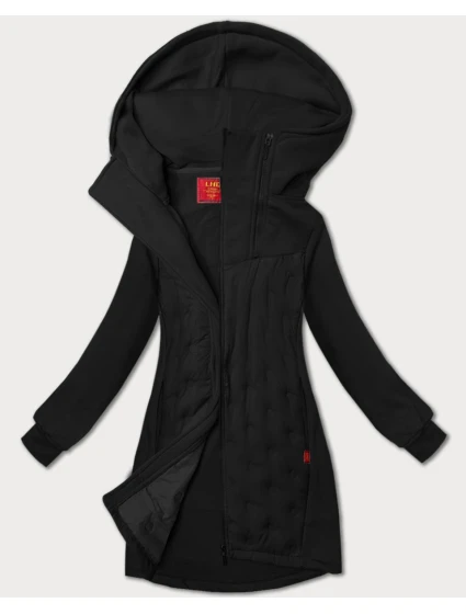 Černá dlouhá dámská mikina s kapucí LHD  model 21893584 - Good looking