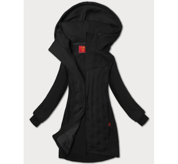 Černá dlouhá dámská mikina s kapucí LHD  model 21893584 - Good looking