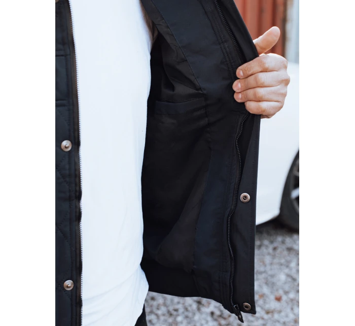 Pánská přechodná prošívaná bunda s kapucí tmavě modrá Dstreet model 21990745 - FashionStreet Pánská přechodná prošívaná bunda s kapucí tmavě modrá Dstreet model 21990745 - FashionStreet