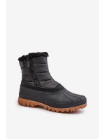 Śniegowce Damskie Ocieplane Futerkiem Na Zamek Lee Cooper LCJ-24-44-2866 Czarne