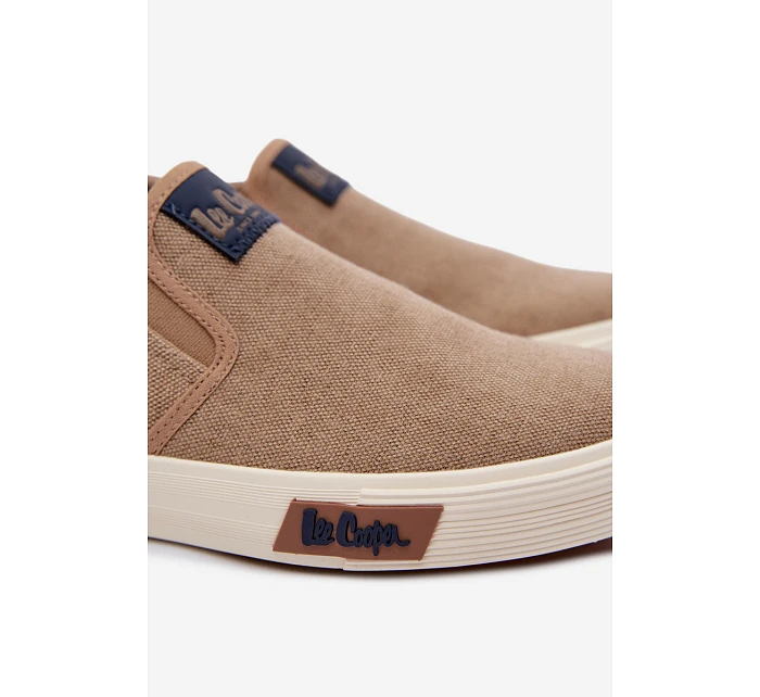Pánské tenisky Slip On Lee Cooper LCW-26-02-4089 Béžové