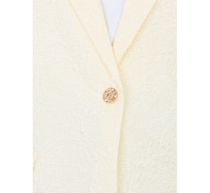 Marynarka IT MA model 22013803 ecru - FPrice Marynarka IT MA model 22013803 ecru - FPrice